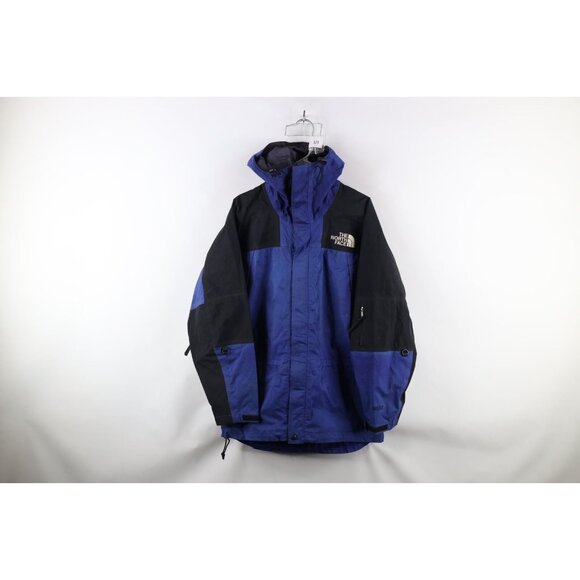 Vtg 90s The North Face Mens Medium Distressed Goretex Waterproof Hooded Jacket